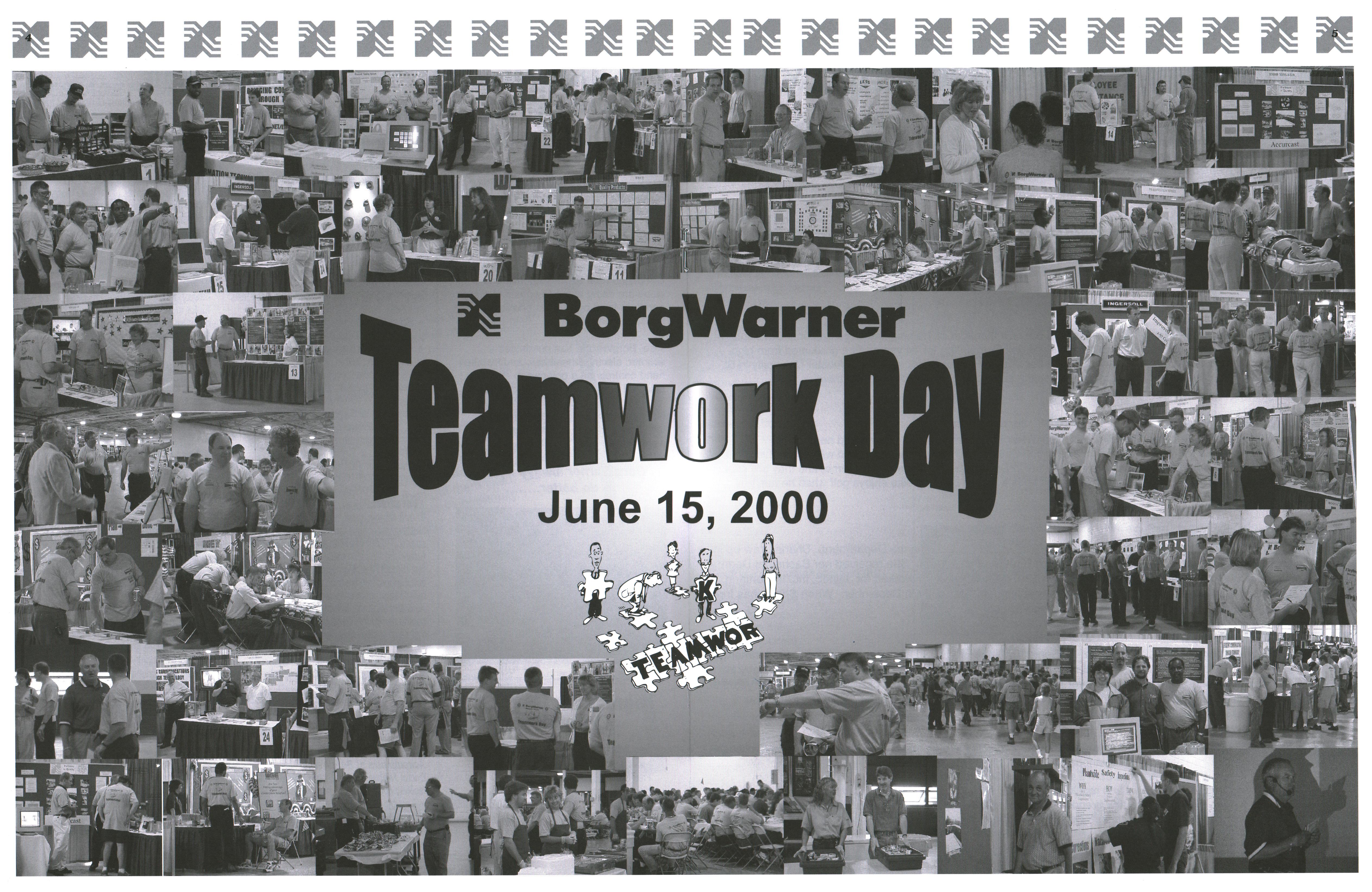 TeamworkDay June 15, 2000 black and white collage