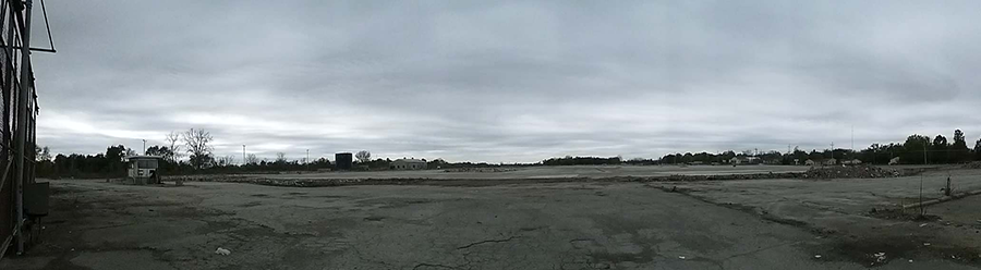 The BorgWarner lot after demolition