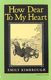 Book cover for How Dear To My Heart, Green and black cover with old time car drive down road