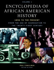 Cover art for "Encyclopedia of African American History" with collage of historical photographs and portraits.