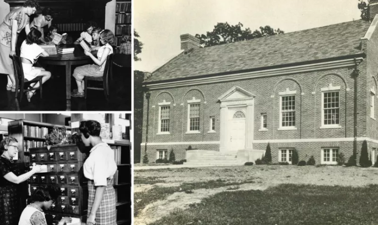 Grace Keiser Maring Branch Library, women using card catalog